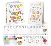 Baby's First ABC Book Baby Shower Game, ABC Coloring Baby Shower Libro de invitados