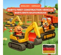 Baby's First Construction Vehicles - Babys Erste Baufahrzeuge | English-German Bilingual Children's Book | 32 Construction Vehicles | Ages 0-3: 32 ... - Adorable Clay Art for Babies and Toddlers