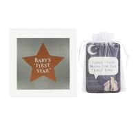 Baby's First Year Milestone Card & Wooden Keepsake Box (6/12)