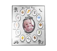 Baby's First Year Photo Frame - Kids Birthday Gift, Home Decor, Family Keepsake for 12 Months