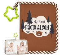 Baby's My First Family Álbum de fotos de tela suave para fotos de 4 x 6, Mi primer libro con recuerdos de bebé con ganchos para recién nacidos, niños pequeños y niños Baby Shower (árbol)