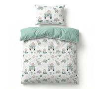 BABYSAFE Juego Funda Nórdica Cuna 100x135 y Funda Almohada 40x60 Coordinada, 100% Algodón Certificado Oeko-Tex - Hecho en Europa, Suave, Transpirable y Seguro para Bebés y Niños