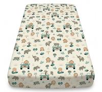 BabySafe Sábana Bajera Ajustable Cuna y Minicuna 100% Algodón Oeko-Tex Certificado, Cubrecolchón Transpirable, Esquinas Elásticas | 140x70 cm - Pattern 16