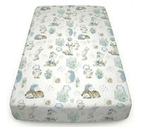 BabySafe Sábana Bajera Ajustable Cuna y Minicuna 100% Algodón Oeko-Tex Certificado, Cubrecolchón Transpirable, Esquinas Elásticas | 140x70 cm - Pattern 4