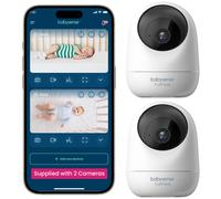 Babysense 2peek Video Baby Monitor Wifi Security Security Security Security con seguimiento automtico (2pcs) 3MP Super HD Motaje inteligente y detec