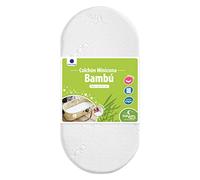 Babysom - Colchón Capazo bebé - Funda de Bambú - 72 x 32 cm | Transpirable | Antiahogo | Altura 4 cm | Desenfundable | Garantía 2 años