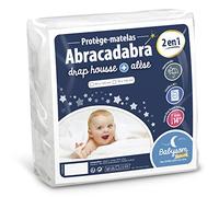 Babysom - Protector Colchón Cuna Bebé « 2 en 1 » - 60x120 cm - Sábana bajera + Funda Protectora Impermeable - 100% Algodón - Transpirable - Antiasfixia