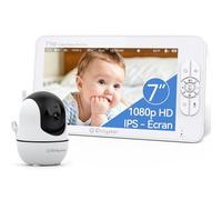 Babystar Camara Vigilancia Bebe con 7" 1080P HD Pantalla Vigilabebés con Cámara, Sin WiFi,Monitor de Video para Bebé Sin WiFi, Batería de 4000mAh, Audio Bidireccional, Zoom 4X, Visión Nocturna, VOX
