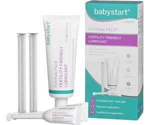 BabyStart FertilSafe PLUS - Lubricante Amigable con la Concepción - Tubo de 75 ml + 2 x Aplicadores reutilizables + 2 x Aplicadores Pre-rellenos de 5 ml