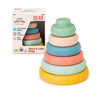 BabyToLove Anillos para apilar y Aprender Juguete para el Desarrollo de la Primera Infancia | Juguete de Actividad multisensorial | 6 Anillos para apilar y Aprender | Formas Divertidas