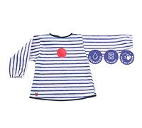 BabyToLove Bata impermeable Babero para bebé | Para lograr que la ropa no se ensucie | Protección para las comidas y actividades creativas | Blue stripes