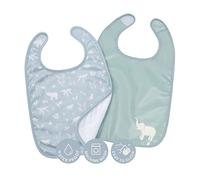 BabyToLove Set of 2 Bibs | Soft & Waterproof with a Hook & Loop Closure | Infant & Toddler Mealtimes