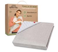 BabyToLove Toalla Mariposa Extragrande para bebé Albornoz | Bambú ultrasuave | White Stars