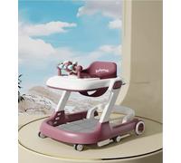 Babywalker 2 en 1 - Carro de despertar y caminar con función basculante con ruedas, música, plegable, color rojo rosado