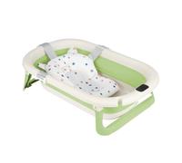 Babywanne Faltbar Mit - Cojín flotante con diseño lindo - babybadewanne Xxl Mit Badethermometer - Von Der Geburt Bis 3 Jahre - Baby Bathtub - Regalo de nacimiento para niña o niño (verde)