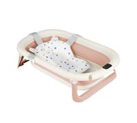 Babywanne Faltbar Mit - Cojín flotante con diseño lindo - babybadewanne Xxl Mit Badethermometer - Von Der Geburt Bis 3 Jahre - Baby Bathtub - Regalo de nacimiento para niña o niño (rosa)