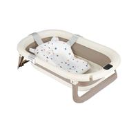 Babywanne Faltbar Mit - Cojín flotante con diseño lindo - babybadewanne Xxl Mit Badethermometer - Von Der Geburt Bis 3 Jahre - Baby Bathtub - Regalo de nacimiento para niña o niño (caqui)