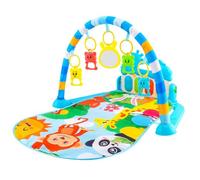 Babyy Activity Gym - Centro de juegos extra y colorido para niños pequeños con teclado de piano, juguete colgante, funciones de música y luz, alfombrilla de entrenamiento suave para el entwic