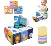 Babyy Tissue Box | Babyy Toys,Tisssue Box Toy Learning To, Special Needs Developmental Toys | Magic Scarf Tissue Boxes Toy with 8 Silk Scarves & 3 Crinkle Paper For Preschool Kids