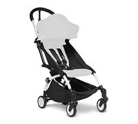 BABYZEN YOYO2 Chasis de cochecito, Blanco - Set de textiles no incluidos - Viene con arnés de 5 puntos, respaldo reclinable, extensiones de capota, correa para llevar al hombro y bolsa protectora