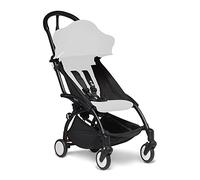 BABYZEN YOYO2 Chasis de cochecito, Negro - Set de textiles no incluidos - Viene con arnés de 5 puntos, respaldo reclinable, extensiones de capota, correa para llevar al hombro y bolsa protectora
