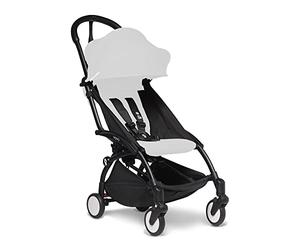 BABYZEN YOYO2 Chasis de cochecito, Negro - Set de textiles no incluidos - Viene con arnés de 5 puntos, respaldo reclinable, extensiones de capota, correa para llevar al hombro y bolsa protectora