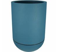 Bac a fleurs rond RIVIERA GRANIT TULIPE - Plastique - Diametre 40 cm - Bleu