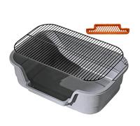 Bac à Litière Chat | Toilette Chat avec Grille en Acier Amovible | Plateau d'Éducation pour Chiot et Animal pour Intérieur Extérieur Appartement Maison Facile à Nettoyer Hygiène Optimale et Pratique