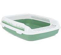 Bac a litiere TRIXIE Delio - Rebord - 38 × 20 × 50 cm - Imprimé Vert et blanc