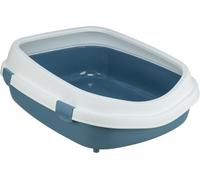 Bac a litiere TRIXIE Primo XXL - Rebord - 56 × 25 × 71 cm - Bleu et blanc