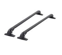 Baca Coche 1 Par De Barras De Riel Universales Montaje Techo Coche Aluminio Negro para Equipaje con Cerradura Barra Horizontal Superior Marco Superior Portaequipaje(C)