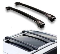 Baca Coche 2 Barras Transversales para Techo De para X5 para E70 2007 2008 2009 2010 2011 2012 2013 Bloqueables De Aleación De Aluminio Portaequipaje(Negro)