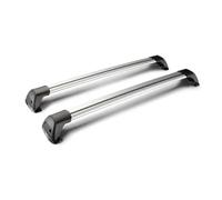 Baca Coche 2 Piezas para Serie 3 E46 Sedán De 4 Puertas 1999-2004 Portaequipajes De Techo con Cerradura De Cinturón De Aleación Aluminio para Punto Fijo Portaequipaje(Plata)