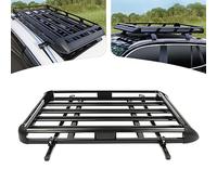 Baca de Aluminio Universal para Coche y SUV - Cesta de Techo Ajustable, Portaequipajes Hasta 150 kg, Barra de Balast - Cesta para Equipaje de Carga 140