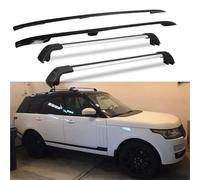 Baca Para Coche Juego De 2 Barras Techo + Transversales Para Range Para Rover LWB 2013-2022 Carga Para Equipaje Rieles Cruzados(Black Silver)