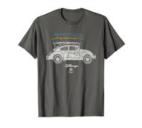 Baca para Tabla de Surf Volkswagen Beetle Camiseta, Hombre, Asfalto, 3XL