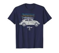 Baca para Tabla de Surf Volkswagen Beetle Camiseta, Hombre, Azul Marino, S