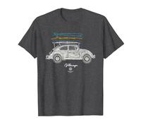 Baca para Tabla de Surf Volkswagen Beetle Camiseta, Hombre, Jaspeado Oscuro, XL