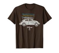 Baca para Tabla de Surf Volkswagen Beetle Camiseta, Hombre, Marrón, 3XL