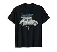 Baca para Tabla de Surf Volkswagen Beetle Camiseta, Hombre, Negro, XL