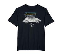 Baca para Tabla de Surf Volkswagen Beetle Camiseta, Hombre Tallas Grandes, Negro, 5X Alto