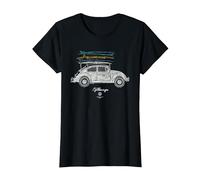 Baca para Tabla de Surf Volkswagen Beetle Camiseta, Mujer, Negro, M