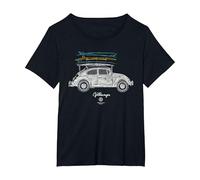 Baca para Tabla de Surf Volkswagen Beetle Camiseta, Mujer Tallas Grandes, Negro, 5XL Grande
