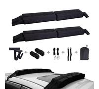 , Baca Portaequipajes de Coche Universal para Viajes, Almohadillas Plegables Blandas para Equipaje, Barra Portátil para Transportar.