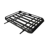 Baca universal para cesta, de aluminio y hierro en negro, 160 cm de longitud y 150 kg de capacidad de carga, anchura ajustable hasta 135 cm, para SUV con portaequipajes integrado, ideal para viajes