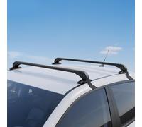 Baca universal para coches de 4/5 puertas - Barras transversales de aluminio con protección contra robo - Portabicicletas para vehículos sin rieles - Carga estática de 75 kg - Longitud de 100 cm