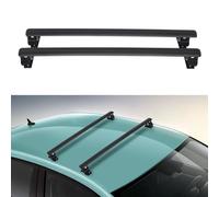 Baca universal para el techo del coche, aluminio, travesaños, apto para riel lateral elevado, con espacio de carga de 75 kg, ajustable con cerraduras