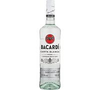 BACARDÍ Carta Blanca Ron Blanco Superior, 37,5% ALC., 70 cl / 700 ml, Ron Caribeño Icónico, Perfecto para Cócteles