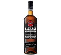 BACARDÍ Carta Negra Ron Negro Prémium Superior, 37,5% vol., 70 cl | Ron oscuro caribeño de carácter intenso, perfecto para cócteles tropicales y combinados con mucho sabor, 700 ml