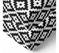 Bacati Love Diamond - Sábana bajera para cuna (2 piezas), diseño de diamantes multicolor negro/blanco Talla:Diamonds